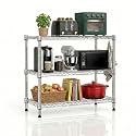 STORACK 3 Tier Heavy Duty Storage Rack for Pantry, Garage &amp; Utility Organization | Wide Chrome Wire rack | Adjustable Metal Shelf Stand for Home &amp; Shop | 300 KG Load Capacity | 68 x 43 x 76 CM
