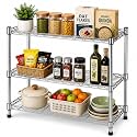 STORACK 3 Tier Chrome Storage Rack for Kitchen, Pantry & Countertop Organization | Heavy Duty Wire Shelves | Adjustable Metal Utility Shelf for Home & Office | 300 KG Load Capacity | 61 x 36 x 76 CM