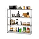 STORACK Storage Rack for Kitchen, Pantry &amp; Utility Organization | 4 Tier Heavy Duty Chrome Wire Shelving Unit | Adjustable Metal Shelf Stand for Home &amp; Shop | 500 KG Load Capacity | 61 x 36 x 125 CM