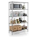 STORACK 5 Tier Heavy Duty Storage Rack for Kitchen, Garage &amp; Office Organization | Boltless Chrome Wire Shelving Unit | Adjustable Metal Utility Shelf Stand | 69 x 43 x 183 CM | Multipurpose Organizer