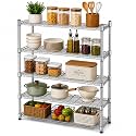 STORACK 5 Tier Heavy Duty Storage Rack for Shop, Kitchen & Commercial Use | Extra Tall Chrome Wire Shelving Unit | Adjustable Metal Organizer Shelf | 500kg Load Capacity | 182cm H | Tool-Free Assembly