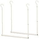 STORAGE MANIAC Adjustable Closet Rod for Hanging Clothes, 2 Pack White