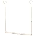 STORAGE MANIAC Adjustable Closet Rod for Hanging Clothes, 1 Pack White