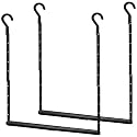 STORAGE MANIAC Adjustable Closet Rod for Hanging Clothes, 2 Pack Black