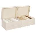 StorageWorks Storage Bins with Lids, Fabric Closet Storage Bins, Small