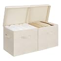 StorageWorks Storage Bins with Lids, Fabric Closet Storage Bins, Large