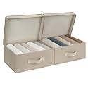 StorageWorks Storage Bins with Lids, Fabric Closet Storage Bins, Small