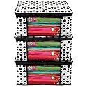 2023 Upgraded Saree Covers With Zip|Saree Covers For Storage|Saree Packing Covers For Wedding|Pack of 3 (Black &amp; White)