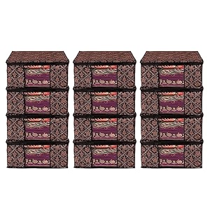 non woven saree covers with zip saree covers for storage saree packing covers for wedding cloth storage with transparent window for suit lehenga dress packing bag 12