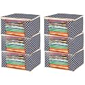 Non Woven Saree Covers With Zip|Saree Covers For Storage|Saree Packing Covers For Wedding| Cloth Storage Cloth Storage with Transparent Window for Suit, Lehenga, Dress (Pack of 6, Design_12)