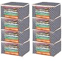 Saree cover Printed Non Woven Fabric Saree Cover/Clothes Organiser For Wardrobe Set with Transparent Window And Zip For Lehenga, Suit, Dress,&amp; Accessories-Pack of 8