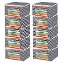Saree cover Printed Non Woven Fabric Saree Cover/Clothes Organiser For Wardrobe Set with Transparent Window And Zip For Lehenga, Suit, Dress,&amp; Accessories-Pack of 10