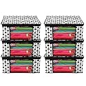 2023 Upgraded Saree Covers With Zip|saree bags storage for wardrobe, Saree Covers For Storage | cloth storage bags large size, Saree Packing Covers For Wedding | pack of 3 (Black &amp; White)