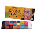 Store2508 20 Colour Face and Body Paint Palette Oil Based Safe Non-Toxic Long Lasting Smooth Cream Makeup for Halloween Cosplay Festival SFX Art Kids and Adults