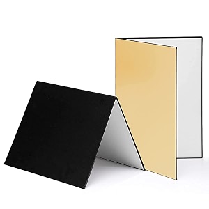 store2508 3 in 1 photography reflector background cardboard 17 x 12 inch folding light diffuser board for still life product and food photo shooting gold