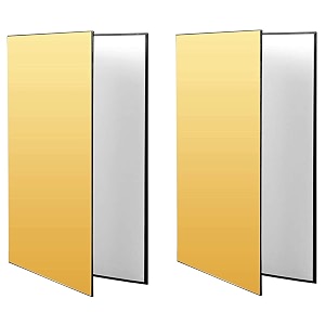 store2508 3 in 1 photography reflector background cardboard 17 x 12 inch folding light diffuser board for still life product and food photo shooting 2 pcs gold