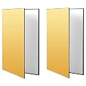 Store2508 3 in 1 Photography Reflector Background Cardboard, 17 x 12 inch Folding Light Diffuser Board for Still Life, Product and Food Photo Shooting (2 Pcs Gold)