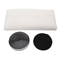 Store2508 Heavy Quality 120 GSM PVC Coated FIBREGLASS Window Insect Mosquito Mesh Net Screen with Hook &amp; Loop Tape for Installation (Grey, 150 x 120 Cm)