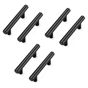 store 2508 stainless steel cabinet handles pulls 4 inches matte black pack of 6