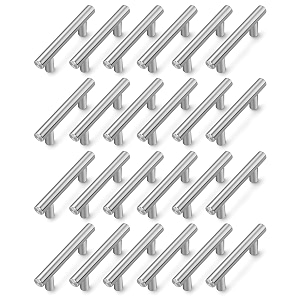 store 2508 stainless steel cabinet handles pulls 4 inches brushed steel pack of 24