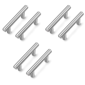 store 2508 stainless steel cabinet handles pulls 4 inches brushed steel pack of 6