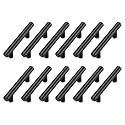 STORE 2508 Stainless Steel Cabinet Handles Pulls 4 Inches (Matte Black Pack of 12)