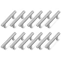 STORE 2508 Stainless Steel Cabinet Handles Pulls 4 Inches (Brushed Steel Pack of 12)