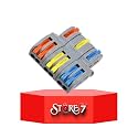 5Pcs Compact Lever Wire Nut Connector (3 in 6 out Port), Splicing Wire Connector, Universal Quick Wiring Cable Connection Push-in Conductor Terminal Block