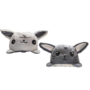 storescent reversible bunny soft toys for kids stuffed animal plush soft toys for boys and girls  plushie toy gray  white bunny