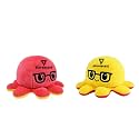 Storescent Reversible Octopus Soft Toys for Kids, Octopus Stuffed Animal Plush Soft Toys for Boys and Girls | Octopus Plushie Toy (Red/Yellow with Glasses)