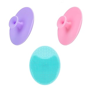 storescent skin soother baby bath brush exfoliating and massaging cradle cap bath brushes for baby pack of 3 blue pink purple