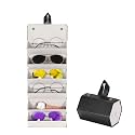 Storescent Sunglasses Organizer with Slots, Travel Glasses Case Storage Portable Sunglasses Storage Case Bag Foldable Eyeglasses Holder Box, Eyewear Display Containers for Men &amp; Women