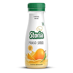storia mango milkshake- india39s highest fruit content shake-transfat free amp no preservatives- pack of 6 x 200ml pet bottle