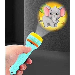 storio 3 slide projector flashlight torch with 24 patterns including abcd alphabets animals fruits slides - enhances learning and play perfect night light gift for 7-year-old boys and girls