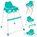 Storio 4 in 1 Convertible Baby High Chair with footrest, Convertible to HGH Chair, Low Chair, &amp; Booster Seat | Baby Dining Chair with Footrest and Tray - Green