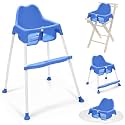 Storio 4 in 1 Convertible Baby High Chair with footrest, Convertible to HGH Chair, Low Chair, &amp; Booster Seat | Baby Dining Chair with Footrest and Tray - Blue