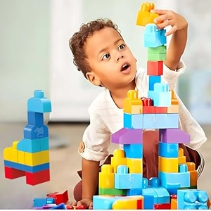 storio 82 pcs big building blocks set for kids  mega size construction toy for boys amp girls  educational interlocking blocks for toddlers  creative gift for children 2-6 years