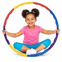 Storio Adjustable Hula Hoop for Kids & Adults | 8-Piece Interlocking Fitness Ring for Exercise & Fun | Hula Hoop Toy for Boys, Girls & Women Workout Use | Multicolor Weighted Hoop