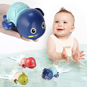 storio bath toys for toddlers 1-3 swimming floating wind up toys for 1-5 year old boy girl new born baby bathtub water toys  preschool toddler pool toys  1 pc