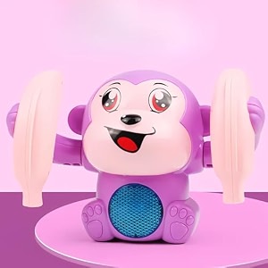 storio dancing monkey musical toy for kidsspinning tumble doll with lightsmusic amp voice sensorrolling musical toy with sound effects for babies amp toddlersfun gift for boys amp girlsmulticolor