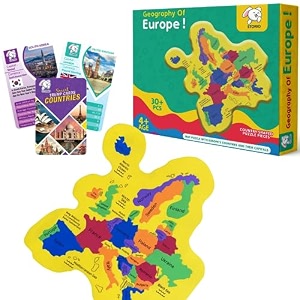 storio eva foam geography of europe map puzzles for kids with trump fact cards for playing learning amp educational toys - jigsaw puzzles for kids ages 4-8 - gift for 4 5 6 7 8 year old boys amp girls