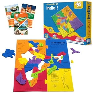 storio eva foam geography of india map puzzles for kids with trump fact cards for playing learning amp educational toys - jigsaw puzzles for kids ages 4-8 - gift for 4 5 6 7 8 year old boys amp girls