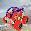 Storio Friction Powered Mini Monster Truck with Lights Toys for Kids Car Toy for Baby Push &amp; Go Toys 4wd Monster Truck for Boys &amp; Girls Multi Color