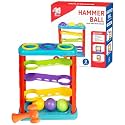 Storio Hammer Knock Ball for Babies and Toddlers - Pound and See The Balls Roll Down The Ramps for Infants Kids Boys Girls - Multicolor