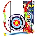 Storio Outdoor Toys Bow and Arrow Archery Set Toy Set with Target Board - Dhanush Baan for Kids Girls Boys, Multicolor