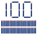 Storio Soft Foam Darts Bullets for All Types of Hot Fire Blaze Guns 100 Pcs Darts - Multicolor