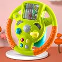Storio Steering Wheel Toy for Kids Simulation Driving Car Toy with Light &amp; Sound Mode Experience The Fun of Driving Car Toys - Automatic Steering Wheel, Multicolor