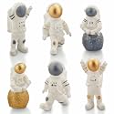 Storio Super Cute Astronaut Swimming Water Toys Non-Toxic,BPA Free Colorful Soft Rubber Float Squeeze Sound Squeaky Bathing Toy for Baby Chu Chu Toy Set of 6