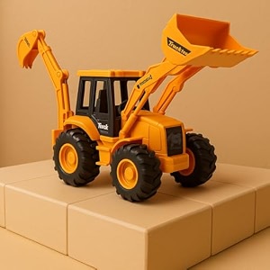 storio friction bulldozer truck construction vehicle toy  push amp go  180 degree rotatable excavator bulldozer  rubber wheel heavy duty  unbreakable  for kids multicolour