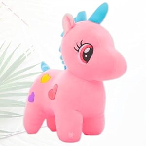 storio toys super cute unicorn teddy bear plush soft toy cute kids birthday animal for baby boys girls 25 cm pink  best valentine gift